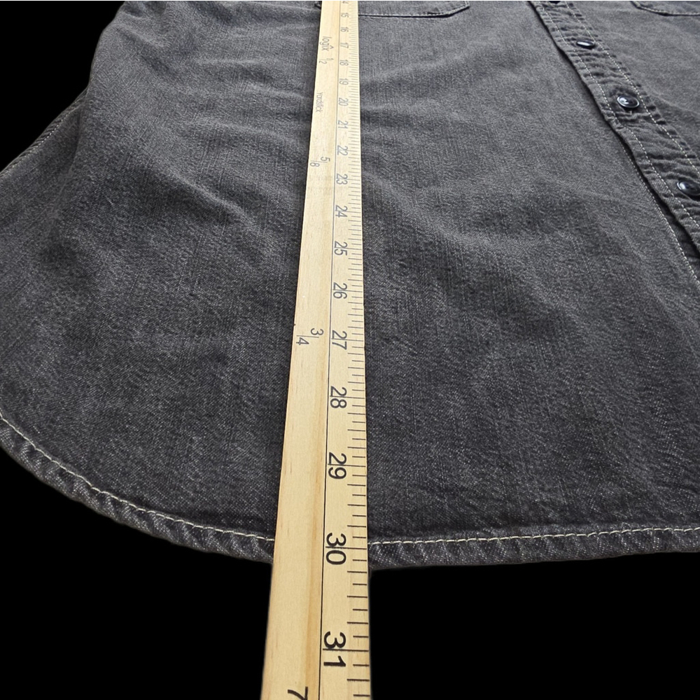 Levis Denim Shirt Mens XXL Faded Black Button Up Workwear Red Tab Cotton - Picture 5 of 8